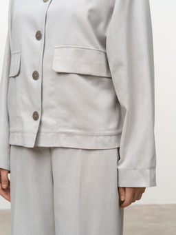 Бомбер из льна 4211892 серебро