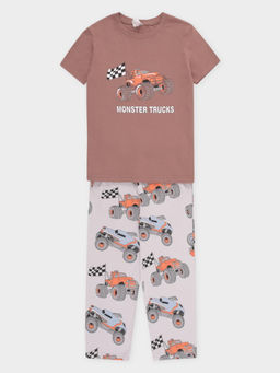 К 1599/медно-коричневый,машины пижама для мал