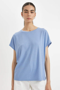 Bisiklet Yaka Modal Basic Duz K?sa Kollu Tisort - Defacto фото 2