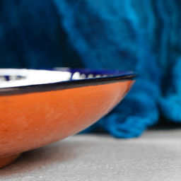 Ляган узбекский Риштанская керамика «Узоры», для плова, d=32 см, синий