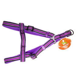 Шлейка двуслойная неопрен и полиэстер, светоотражающая, 44-68 х 2 см, фиолетовая - Пижон фото 3