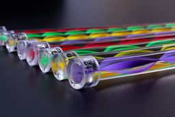 Спицы GAMMA прямые KN-2A акрил d 6.0 мм 27 см 2 шт желтые  фото 7