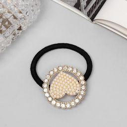 Цена за 6 шт. Резинка для волос «Флер», сердце, 5 см