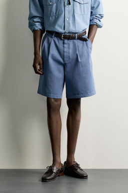 BERMUDA REGULAR  FIT PLIEGUES / Azul - Zara фото 2