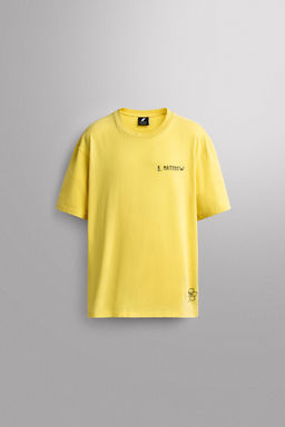 CAMISETA RELAXED FIT TEXTO ESTAMPADO / Amarillo - Zara фото 7