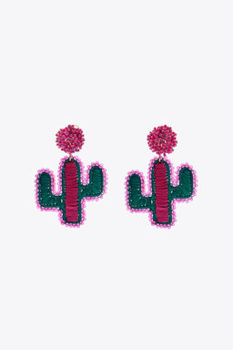 CACTUS RAFFIA RHINESTONE EARRINGS - Zara фото 3