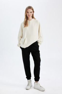 Regular Fit Jogger Esofman Alt? Beli Pacas? Lastikli Cepli Uzun Boy