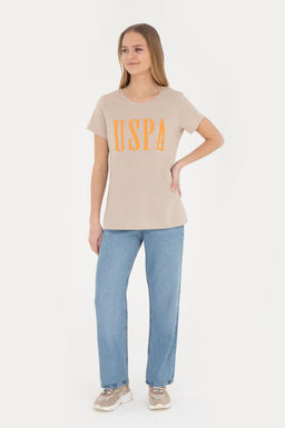 U. S. Polo Assn / Женская футболка светло-хаки с круглым вырезом - U.s. polo assn фото 11