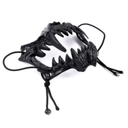 Карнавальный набор: бандана в полоску, маска челюсти чёерная, термонаклейка - Страна карнавалия фото 3