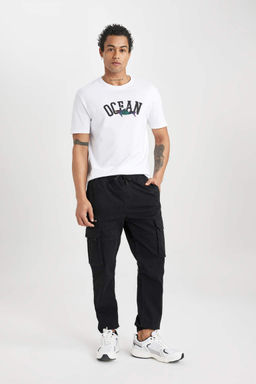 Брюки из габардина Regular Cargo Jogger с карманами-карго