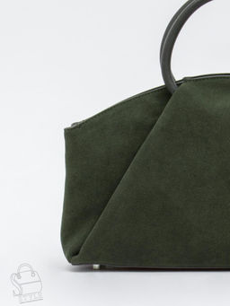 Сумка женская кожаная 1126MF gray green Polina&Eiterou