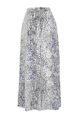 TRENDYOLMILLA Cok Renkli Leopar Desenli Viskon Kumas Midi Dokuma Etek TWOSS24ET00111  фото 8