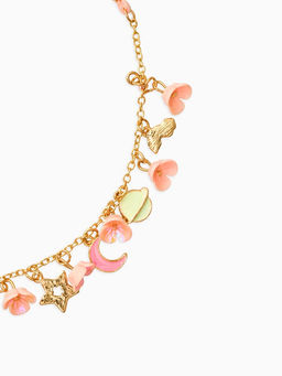 Набор детский «Выбражулька. Космос», 3 предмета: бусы, пусеты, кольцо, розовый, золотой