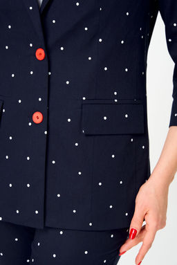 Костюм БелЭльСтиль 412/586 темно-синий, горох  фото 2