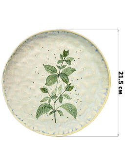 Набор тарелок 2 пр. 21,5*21,5*2,5 см Лимонная мята, рельефная, фарфор - Elan gallery фото 2