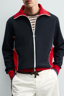CHAQUETA COLOR BLOCK RETRO / Marino - Zara фото 5