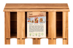 Подставка для чайных пакетиков 33*10,5*20 см с 4-мя отделениями, вертикальная с откидной крышкой