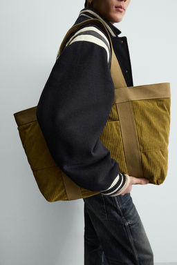 CORDUROY EFFECT TOTE BAG - Zara фото 10