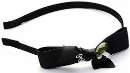 Ободок Бантик с ленточкой PU0325 черный