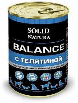 Solid Natura Balance д/ЩЕНКОВ Телятина 0,34 кг. ж/б ЦБ-00036644