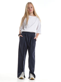 Брюки со строчкой для девочки 33-7499 хаки - Mini maxi фото 22