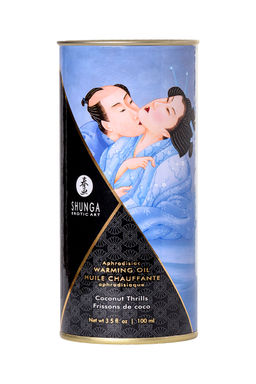 Масло массажное для тела Shunga Кокосовое волнение (Coconut Thrills), разогревающее, 100 мл