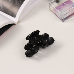 Цена за 6 шт. Крабик для волос «Флориана», набор 3 шт., цветы, 6.5 и 4 см, чёрный