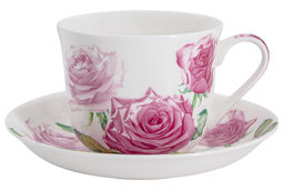 Чашка с блюдцем Розы, 0,48 л
