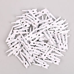 Прищепки для декора 50 шт., белые — 2.5 см