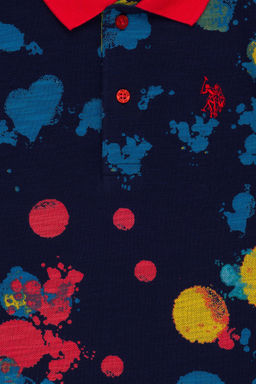 U. S. Polo Assn Темно-синяя футболка с воротником-поло для мальчика - U.s. polo assn фото 3