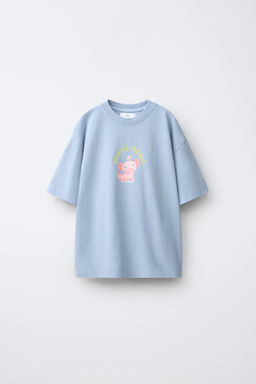 CAMISETA ESTAMPADO AXOLOTL / Azul