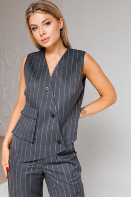 Костюм AmberA 2054 серый полоска  фото 4