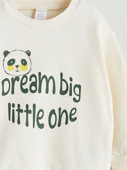Bisiklet Yaka Erkek ?ocuk Sweatshirt ve E?ofman Alt 2li