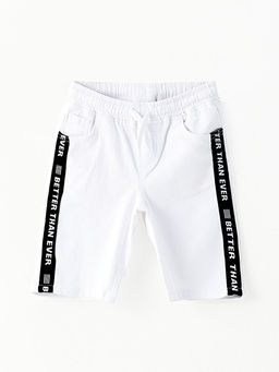 Beli Lastikli Bask?l? Erkek ?ocuk ?ort