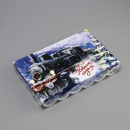 Цена за 5 шт. Коробка для печенья, кондитерская новогодняя упаковка «С Новым годом!», 22×15×3 см