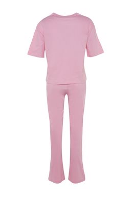 Trendyolmilla Lila %100 Pamuklu Eglenceli Bask?l? T-shirt-Pantolon Orme Pijama Tak?m? THMSS23PT00134  фото 50