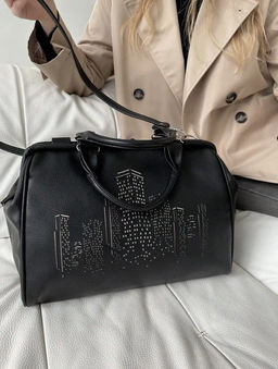 Сумка-саквояж дорожная небольшая из мягкой экокожи. - L-craft фото 10