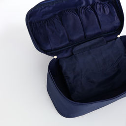 Косметичка дорожная на молнии, цвет синий