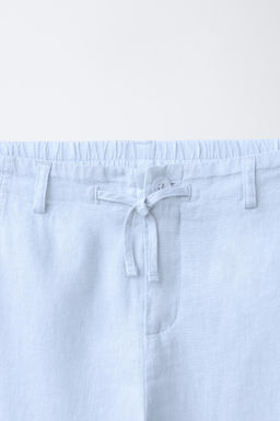 PANTAL?N BARREL CON LINO / Azul cielo - Zara фото 3