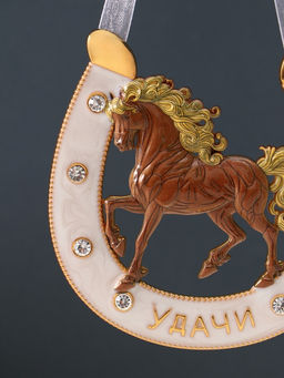 Подкова-оберег Удачи, панно на стену, 10.5?10.5?0.05 см, эмаль, стразы - Simaland фото 2