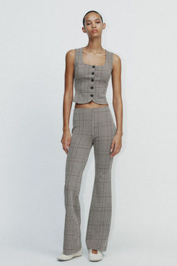 INTERLOCK BELL BOTTOM TROUSERS - Zara фото 7