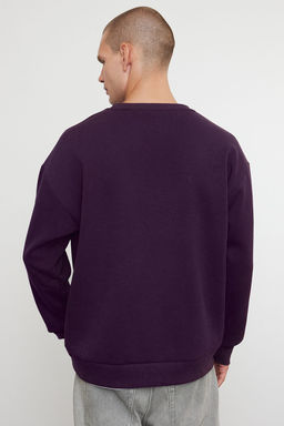 Mor Oversize/Genis Kesim Nak?sl? Ici Polar/S?cak Tutan Sweatshirt TMNAW25SW00025 - Trendyolmilla фото 5