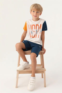 Кремовый пижамный комплект для мальчика