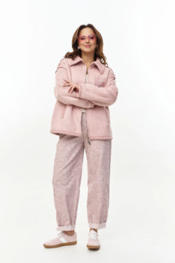 Брюки 4163/1 Пыльно-розовый мрамор