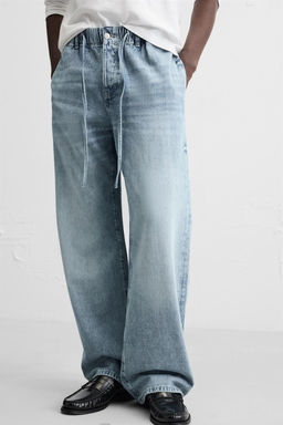 RELAXED FIT JOGGER WAIST JEANS - Zara фото 5