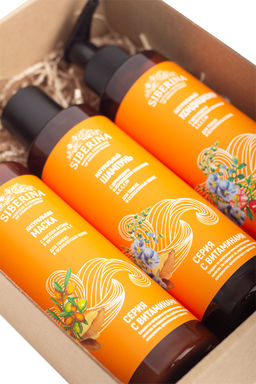 Кондиционер с церамидами и комплексом витаминов A, C, E, F, PP для тонких и ослабленных волос SIBERINA