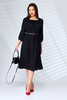 Платье Anastasia 1072-Р-Р черный в горошек