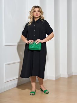 Платье 0258-1с глубокий черный - Dora фото 10