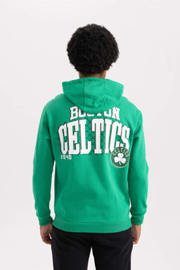 DeFactoFit NBA Boston Celtics толстая толстовка стандартного кроя с капюшоном  фото 6