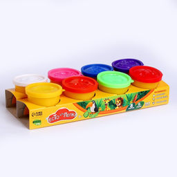 Тесто для лепки в банках, 8 цветов, 70 г